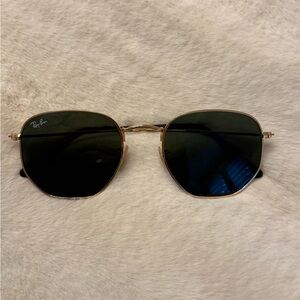 Ray-Ban Black and Gold Sunglasses